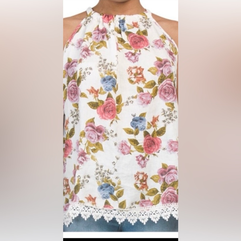 NWT Bellambra linen Floral top Sz Small